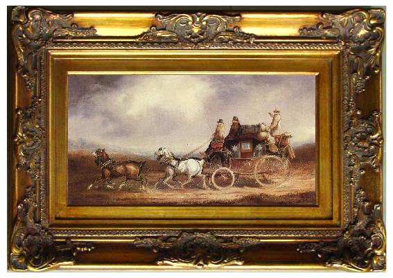 framed  Charles Cooper The Edinburgh-London Royal Mail on the Road, Ta056